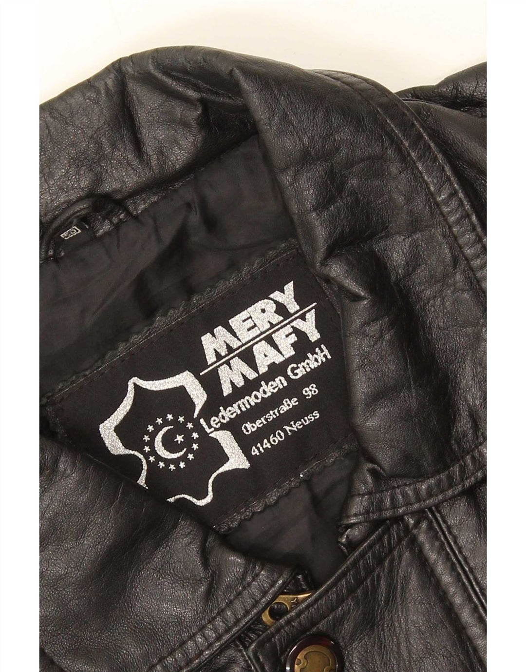 Vintage Herren Lederjacke IT 50 Large Schwarz