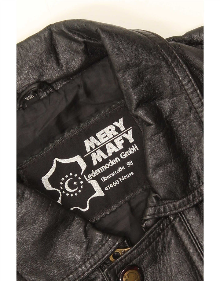 Vintage Herren Lederjacke IT 50 Large Schwarz