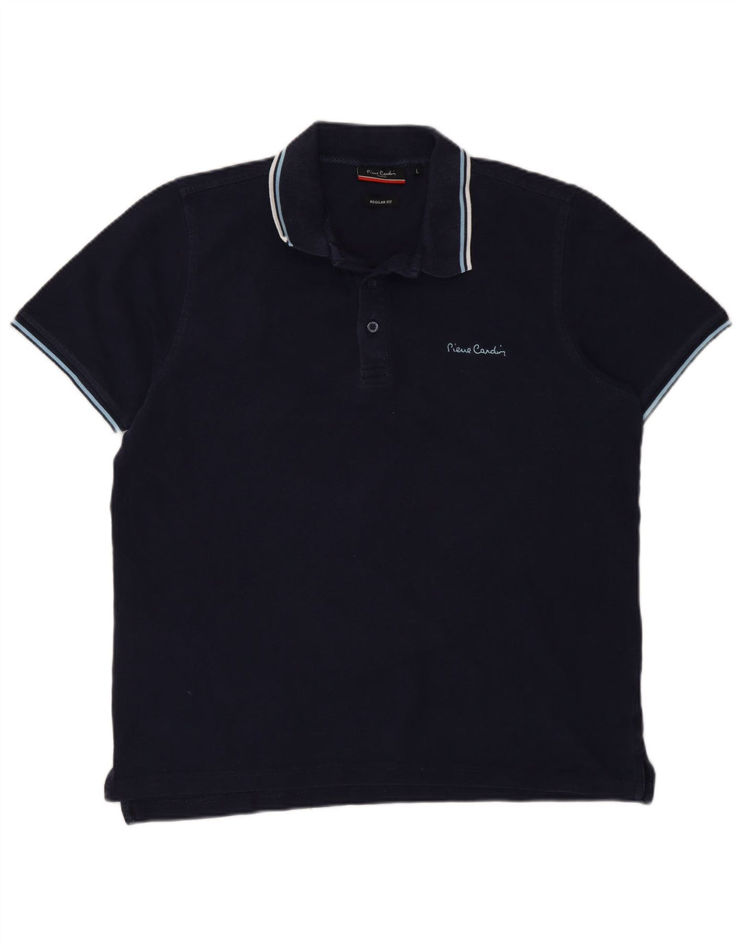 Pierre Cardin Herren-Poloshirt mit normaler Passform, Größe L, Marineblau