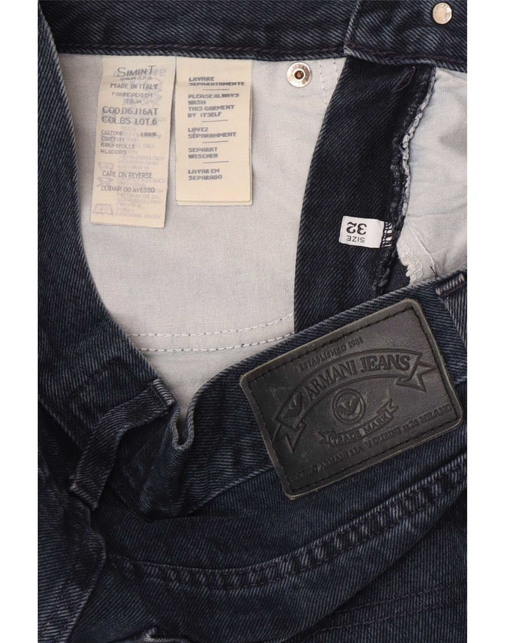 Armani Damen Straight Jeans W32 L32 Marineblaue Baumwolle