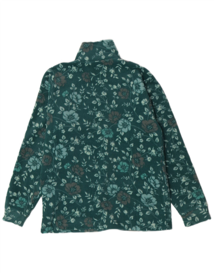 Kanada Logan Damen Fleecejacke UK 18 XL Grün geblümtes Polyester