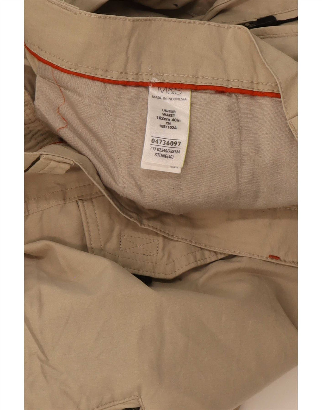 Marks & Spencer Herren Cargo-Bermudashorts W40 XL Beige Baumwolle