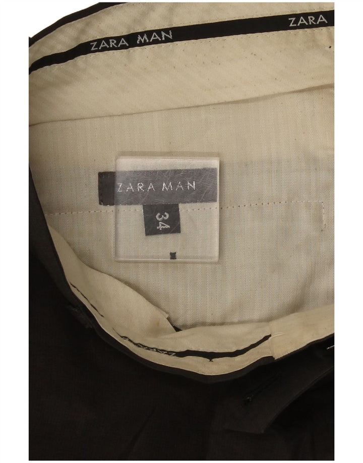 Gerade Anzughose für Herren von Zara, W34, L25, Grau
