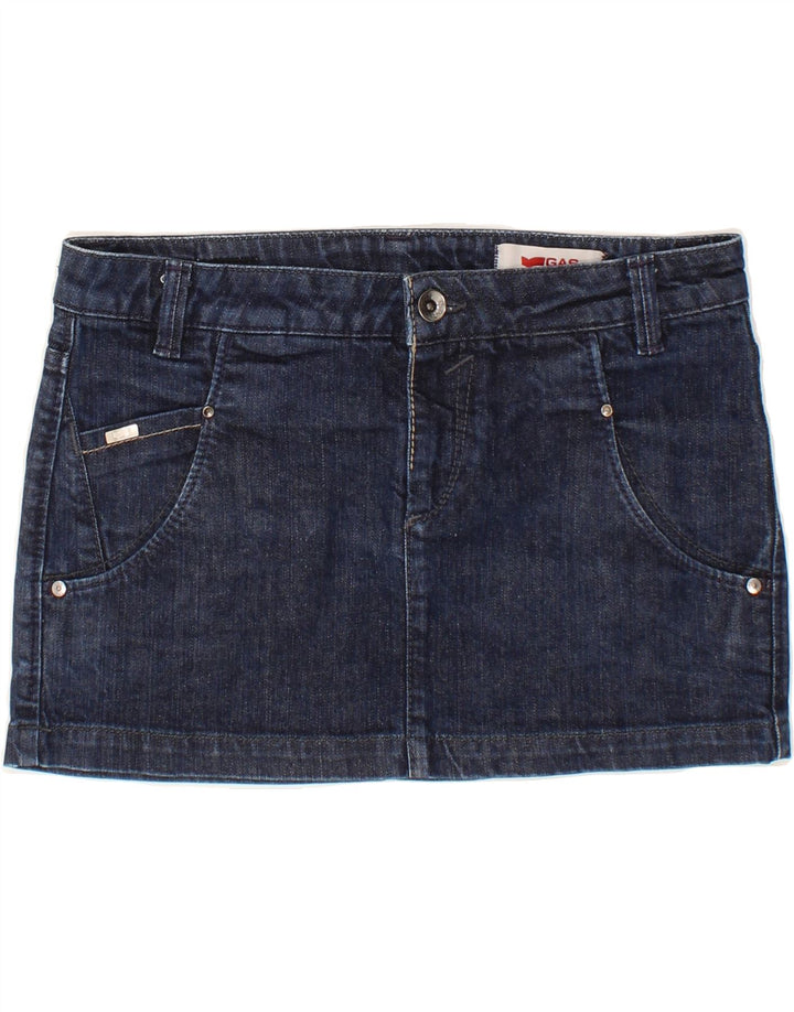 GAS Damen-Jeansrock W30, mittelmarineblaue Baumwolle