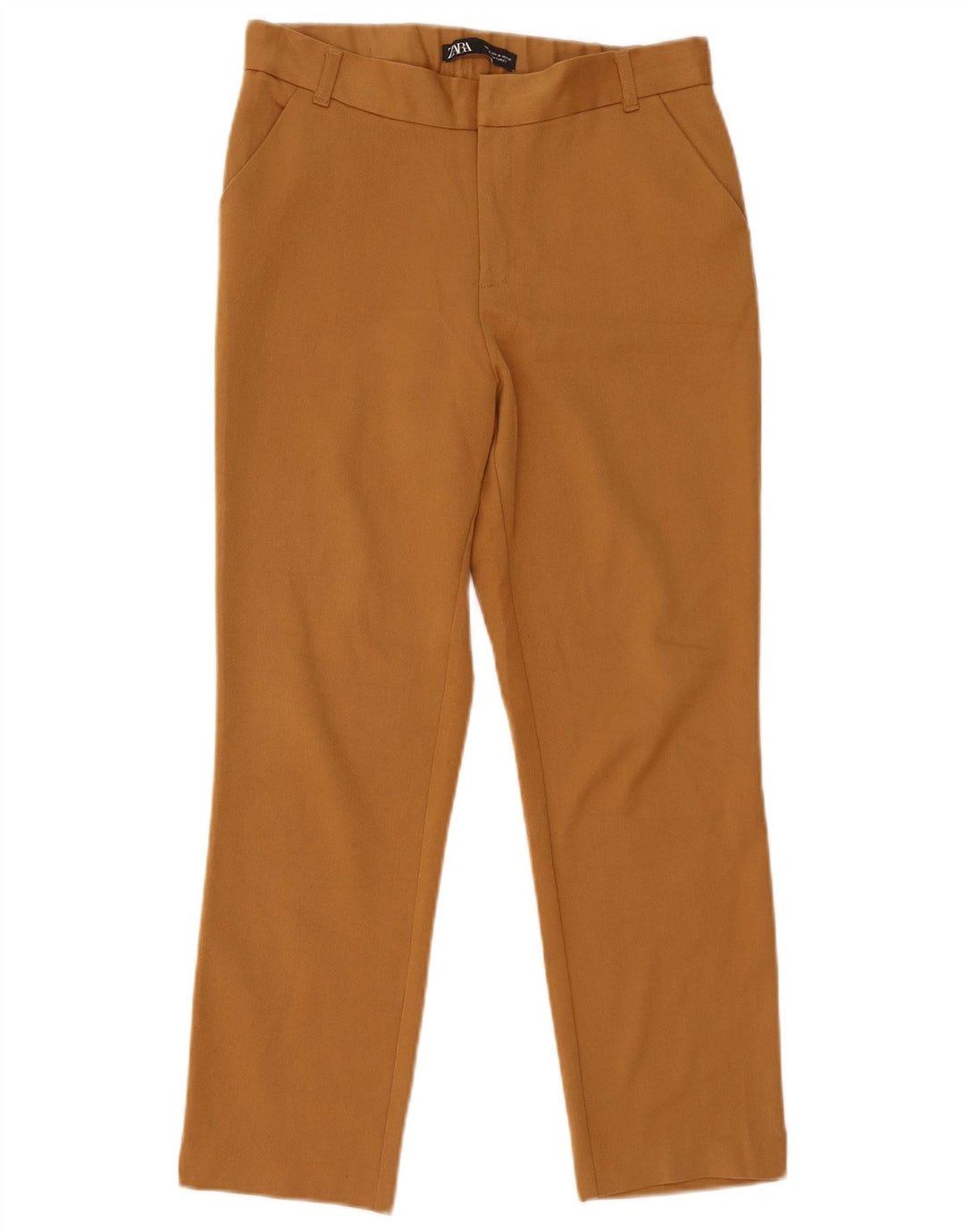Schmale, kurze Hose von Zara für Damen, mittelgroß, W28, L25, braun, Polyester