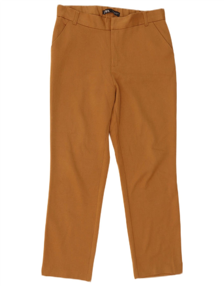 Schmale, kurze Hose von Zara für Damen, mittelgroß, W28, L25, braun, Polyester