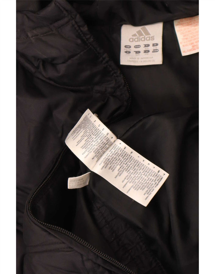 Adidas Jungen gepolsterte Jacke mit Kapuze, 15–16 Jahre, schwarzes Nylon