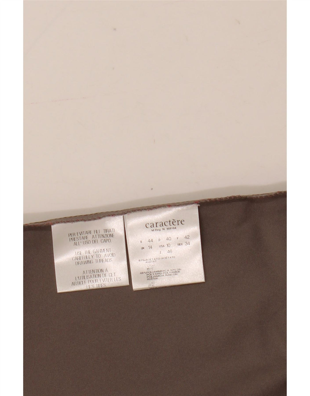 Caractere Damen Slip Dress UK 14 Large Braunes Acetat