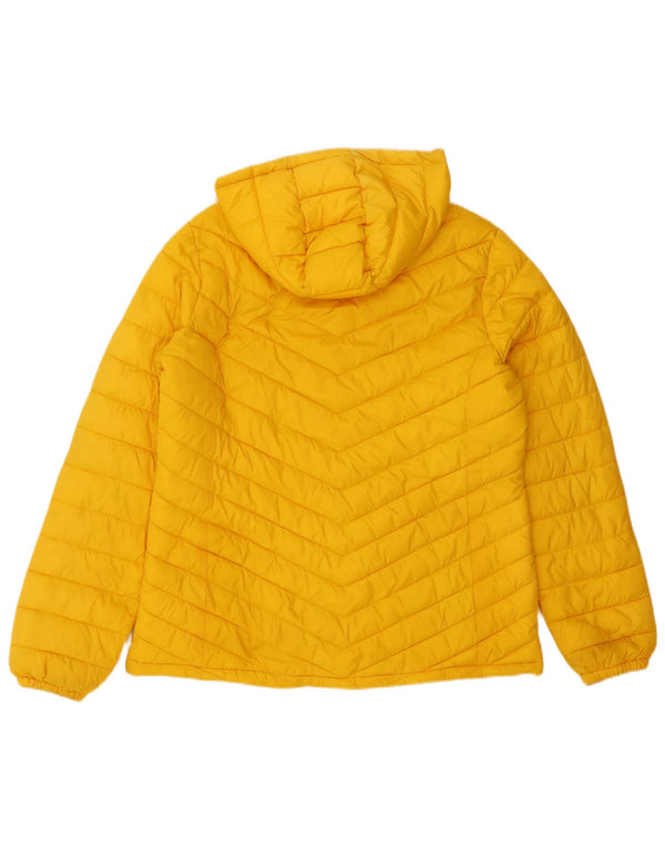 Mountain Warehouse Wattierte Damenjacke mit Kapuze, UK 14, Größe L, gelbes Nylon
