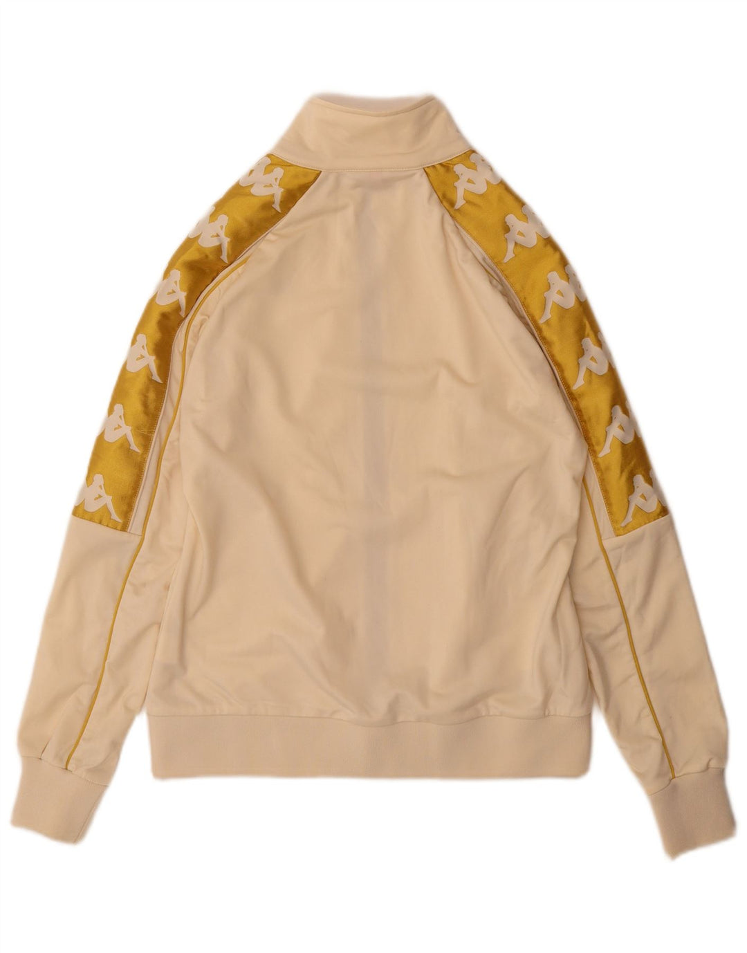 Kappa Damen-Trainingsanzugoberteil mit Grafik, UK 10, Größe S, Beige, Farbblock