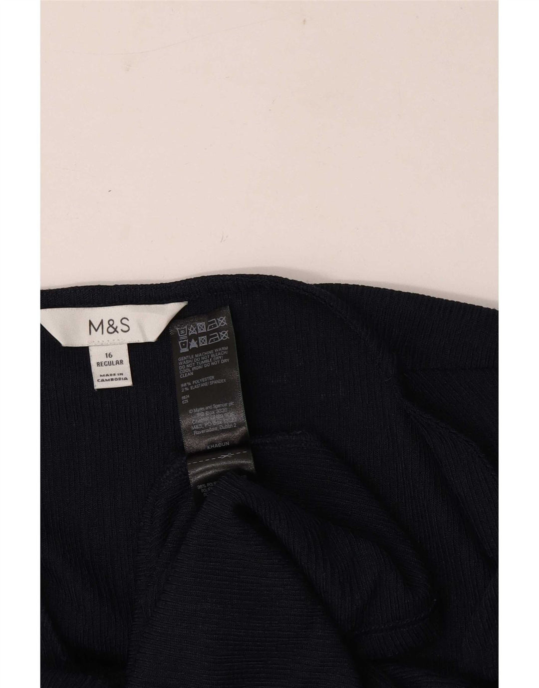 Marks & Spencer Langarm-Blusenoberteil für Damen, Gr. 40, Marineblau