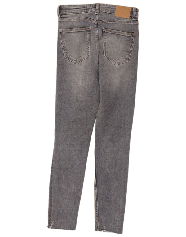 Zara Damen Skinny Jeans EU 38 Small W28 L27 Grau