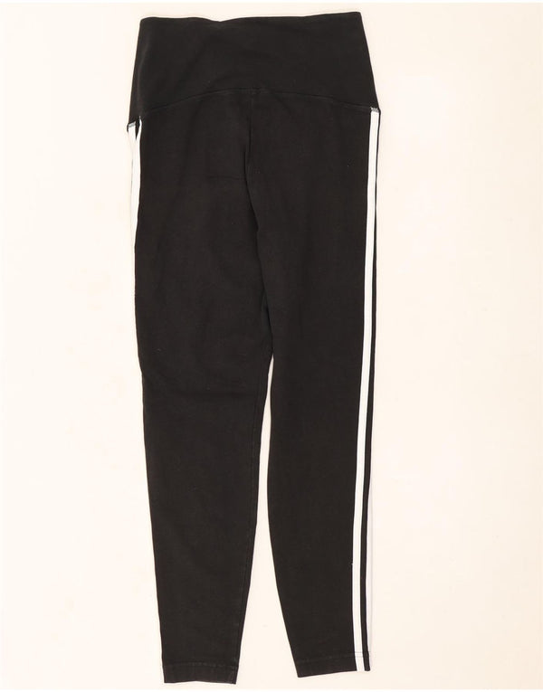 Adidas Damen Leggings UK 12/14 Mittelschwarze Baumwolle