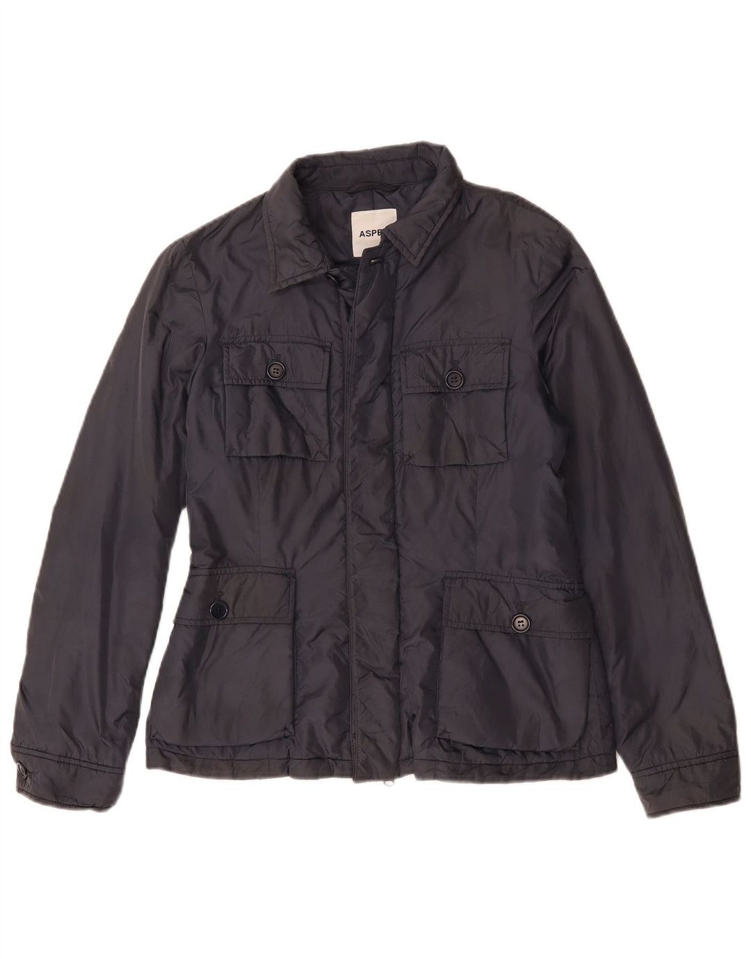 Aspesi Herren-Utility-Jacke UK 38 Medium Navy Blue Polyamid
