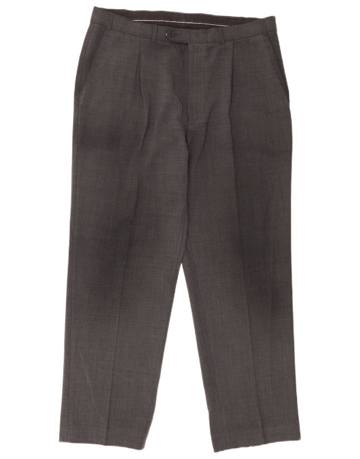 Marks & Spencer Herren-Anzughose mit Pegged-Anzug, W34, L28, Grau