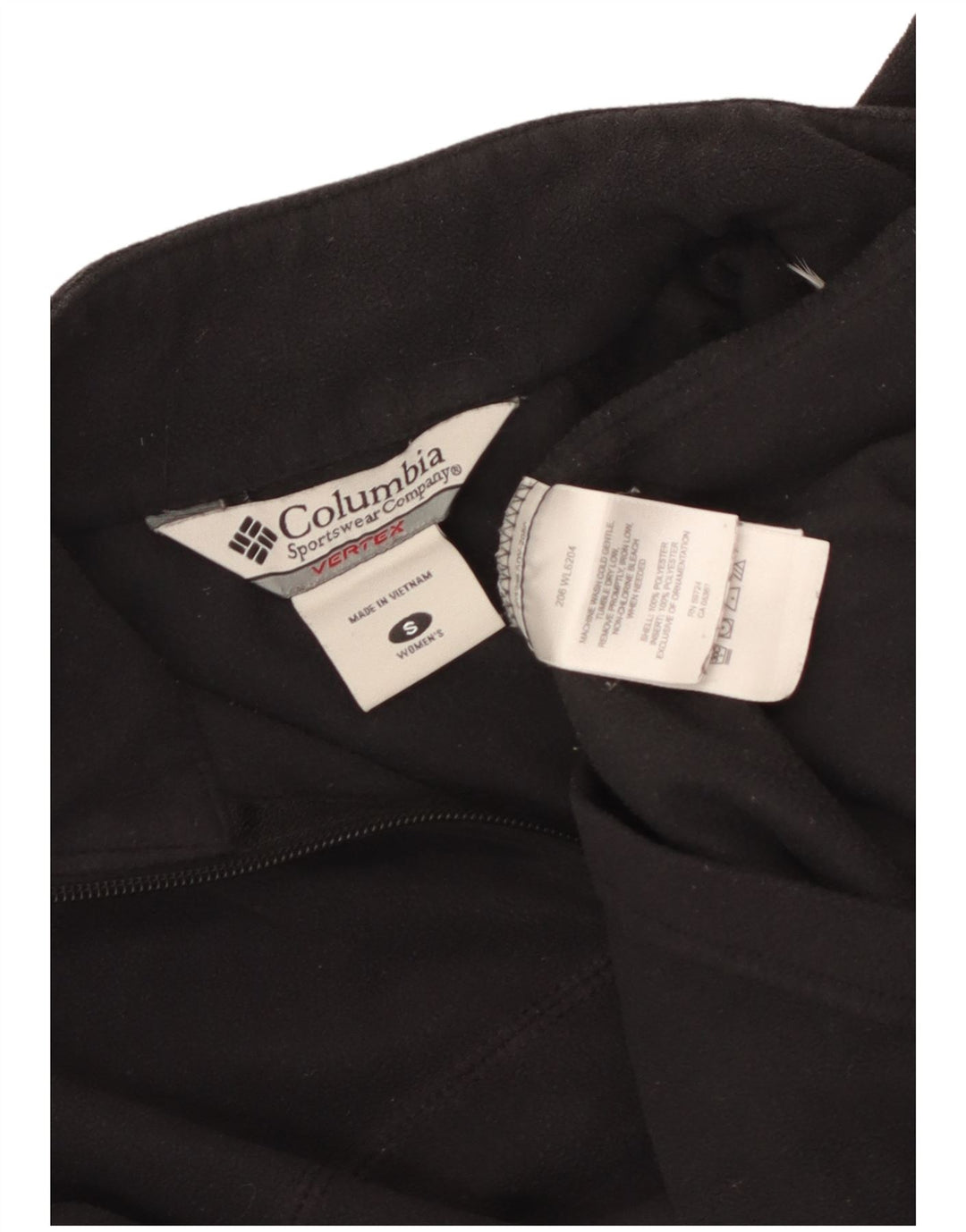 Columbia Damen-Fleecepullover mit Reißverschluss, UK 10, Größe S, Schwarz, Polyester