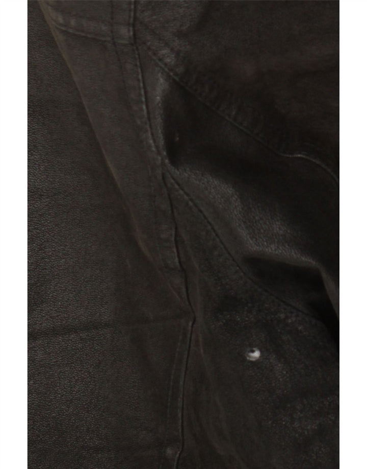 Angelo Litrico Herren Lederjacke UK 42 XL Schwarzes Leder