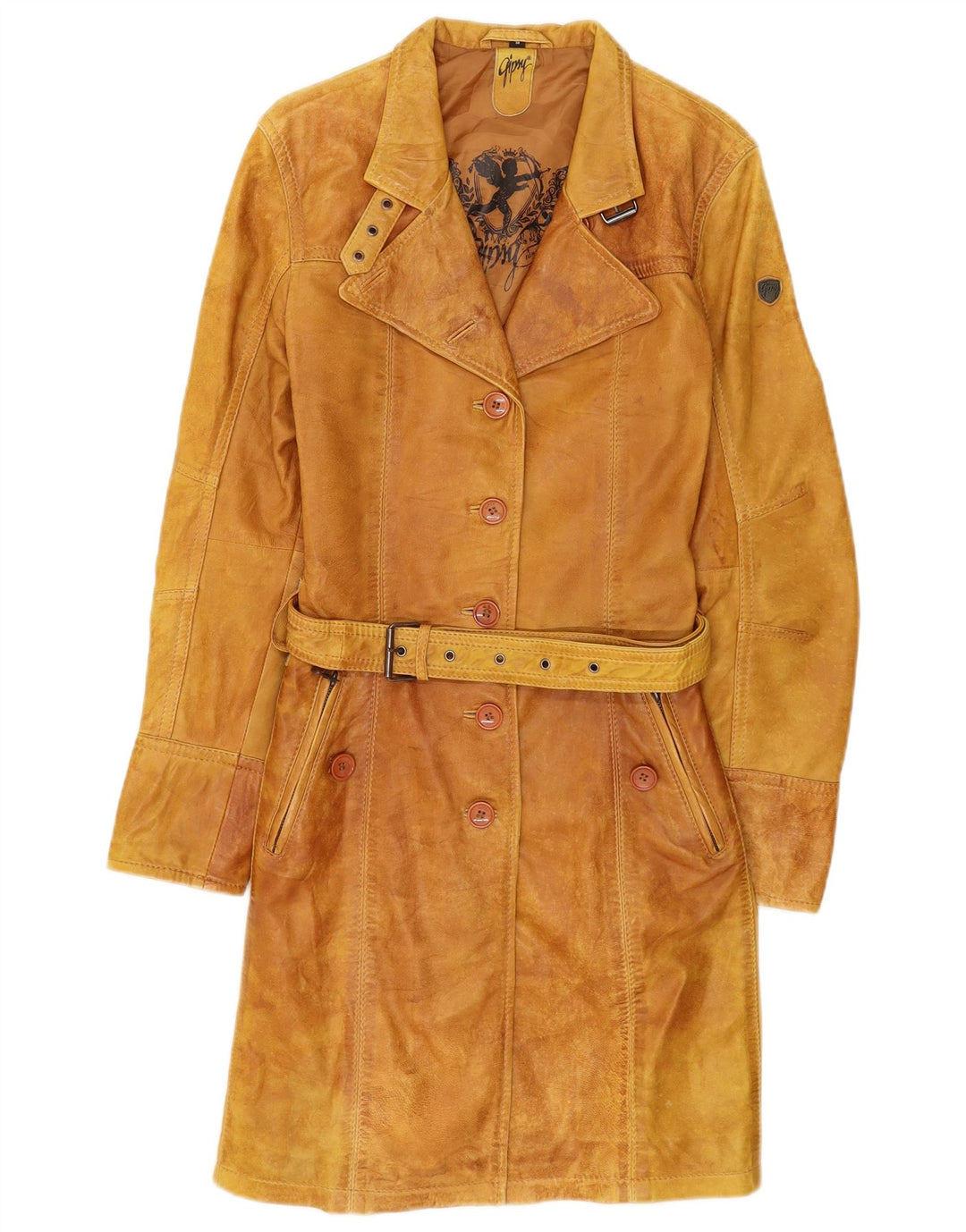 Gipsy Damen Ledermantel UK 12 Mittelbraun