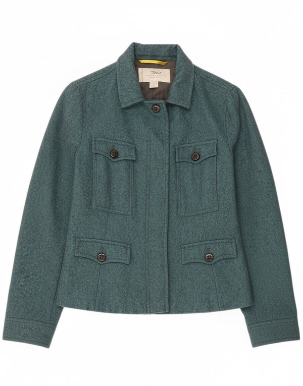 Marlboro Classics Damen Utility-Jacke UK 12 Mittelblaue Wolle