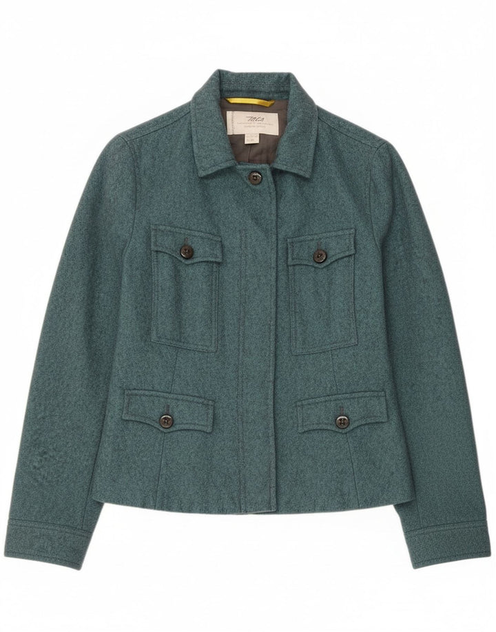 Marlboro Classics Damen Utility-Jacke UK 12 Mittelblaue Wolle