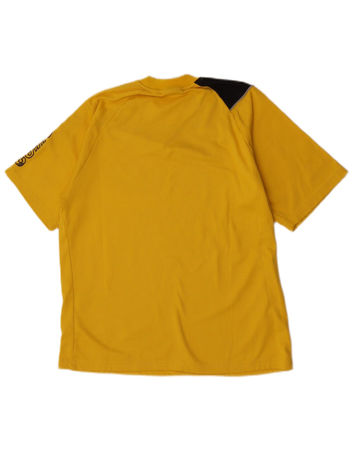 Errea Herren-T-Shirt mit Grafik, Größe S, Gelb, Farbblock-Polyester