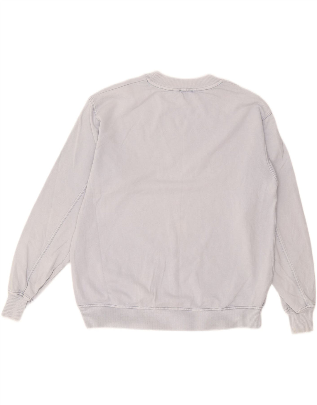 Massimo Dutti Damen-Sweatshirt mit Grafik-Übergröße, Größe UK 14, Mittelblau