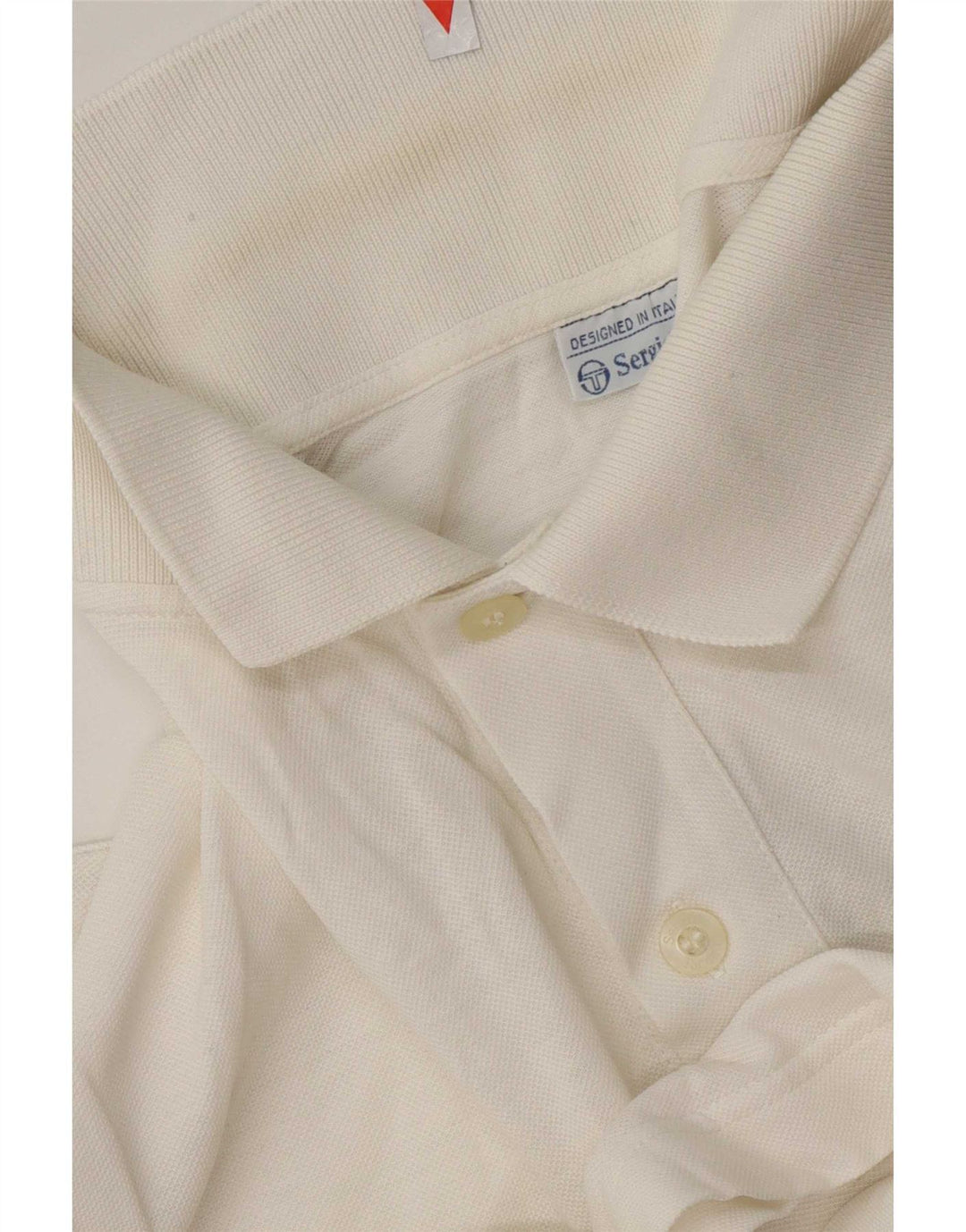 Sergio Tacchini Herren Poloshirt Mittelweiße geometrische Baumwolle