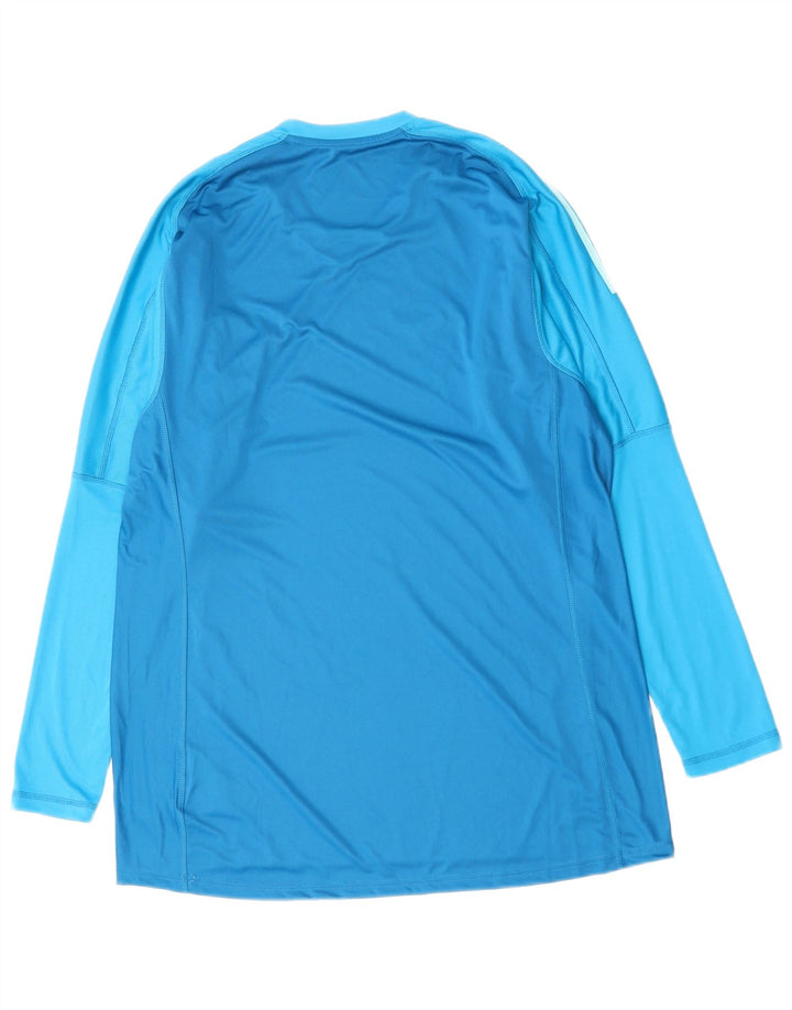 ADIDAS Herren Climalite T-Shirt Top XL blau gestreift Polyester