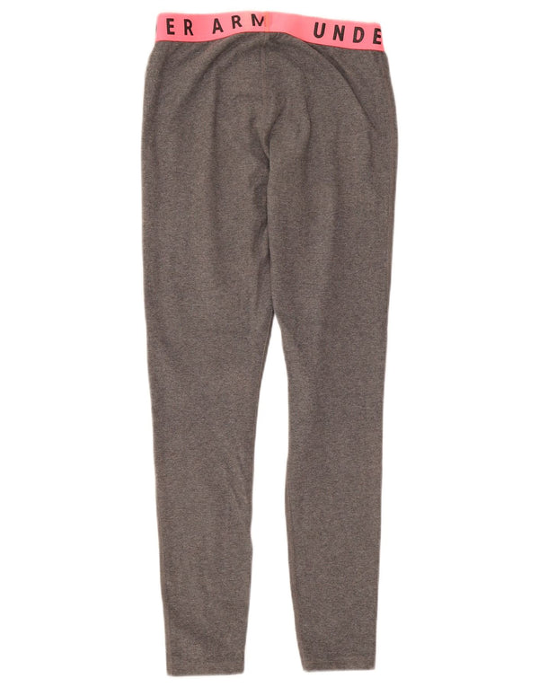 Under Armour Damen Graphic Leggings UK 4 XS Grauer Farbblock