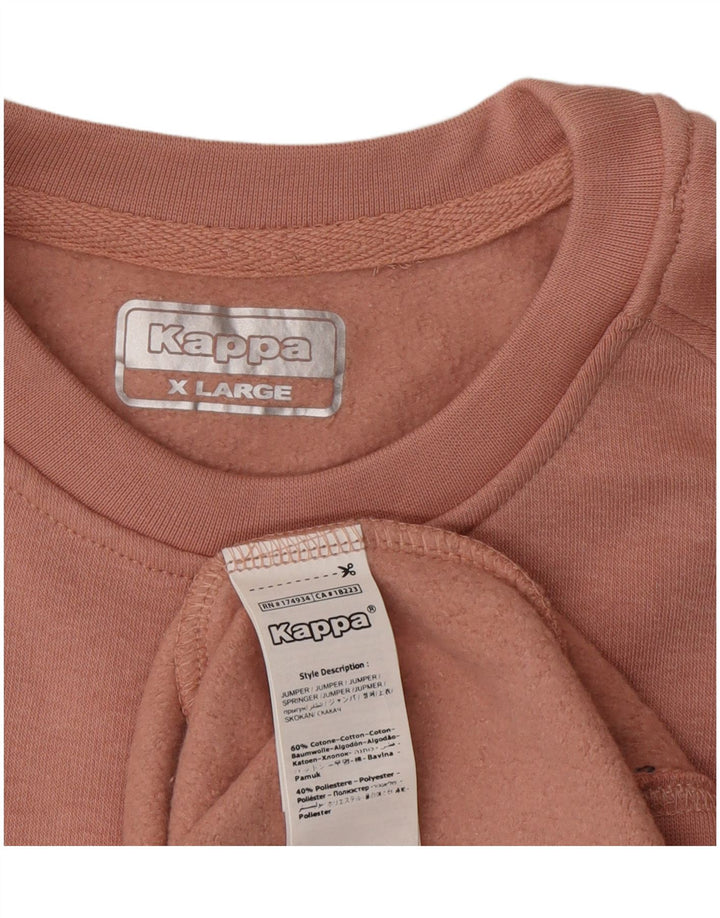 Kappa Herren Sweatshirt Pullover XL Rosa Baumwolle