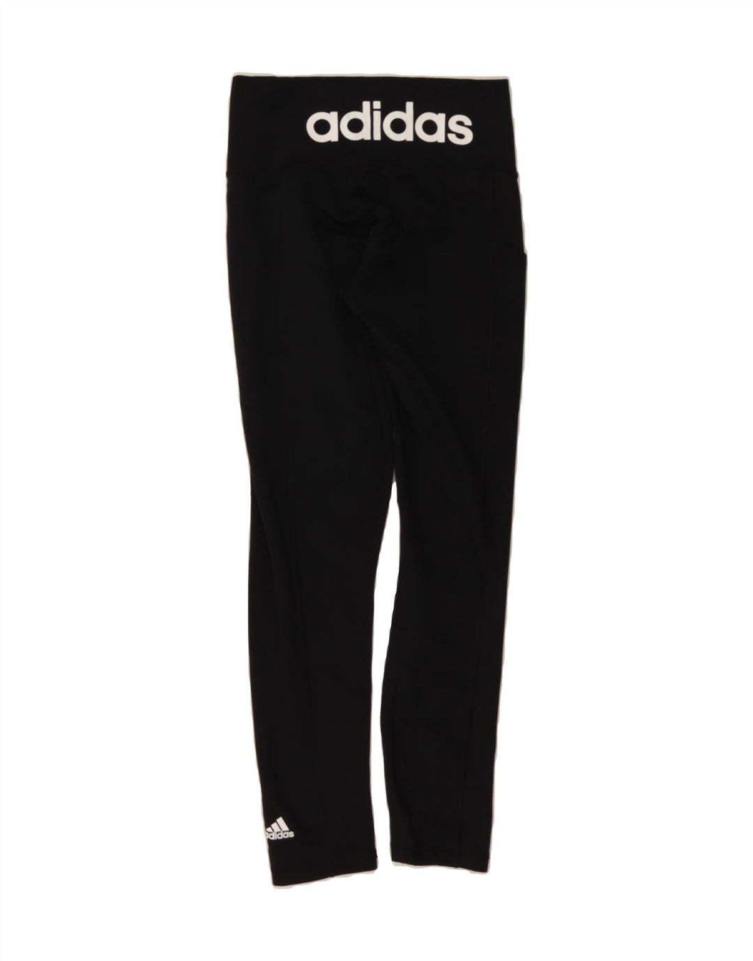 ADIDAS Womens Climalite Graphic Leggings UK 8/10 Small  Black Polyester Vintage Adidas and Second-Hand Adidas from Messina Hembry 