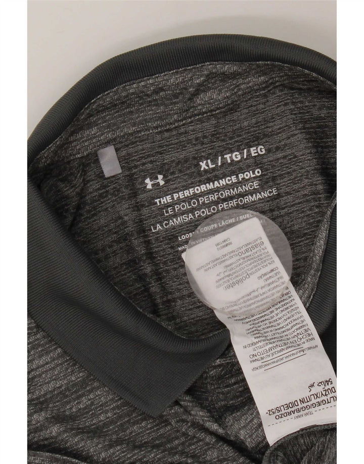 Under Armour Herren-Poloshirt XL, grau geflecktes Polyester