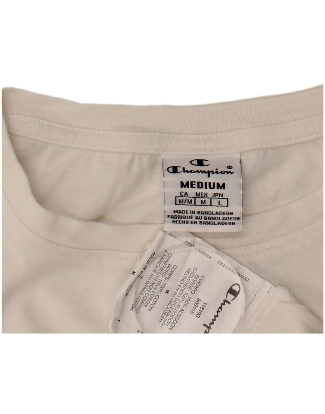 CHAMPION Grafik-T-Shirt für Damen, UK 14, mittelweiße Baumwolle