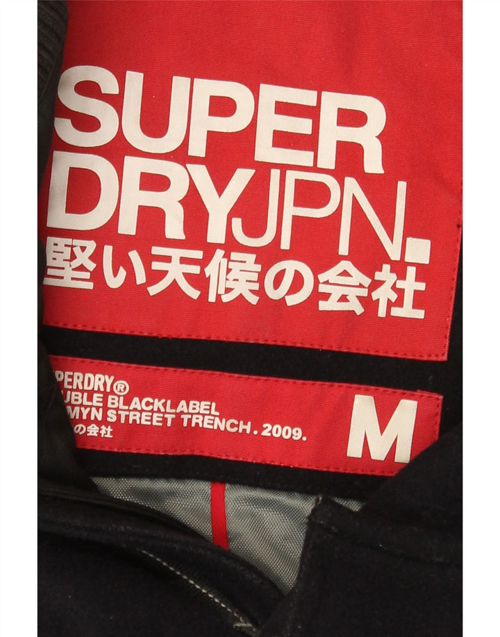 Superdry Herren-Militärjacke mit Grafik, UK 38, mittelmarineblaue Wolle