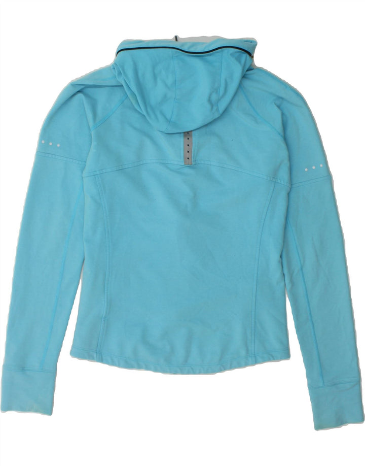 NIKE Womens Zip Hoodie Sweater UK 12/14 Medium Blue Vintage Nike and Second-Hand Nike from Messina Hembry 