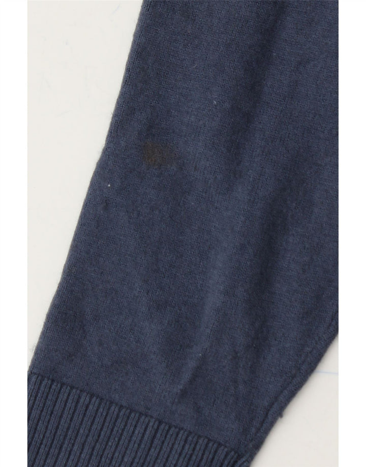 MASSIMO DUTTI Womens Crew Neck Jumper Sweater UK 14 Medium Navy Blue Vintage Massimo Dutti and Second-Hand Massimo Dutti from Messina Hembry 