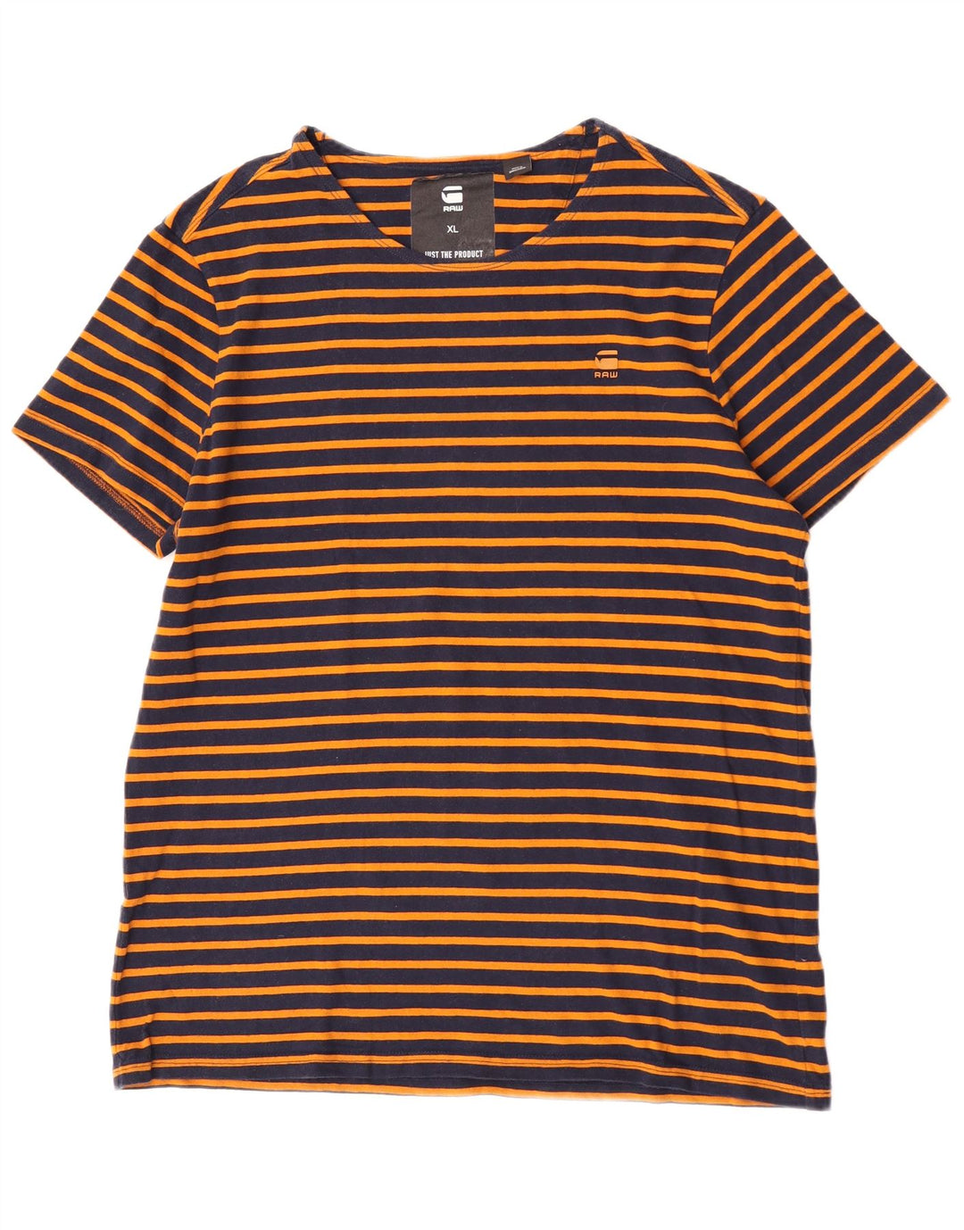 G-Star Herren T-Shirt Top XL Orange gestreift