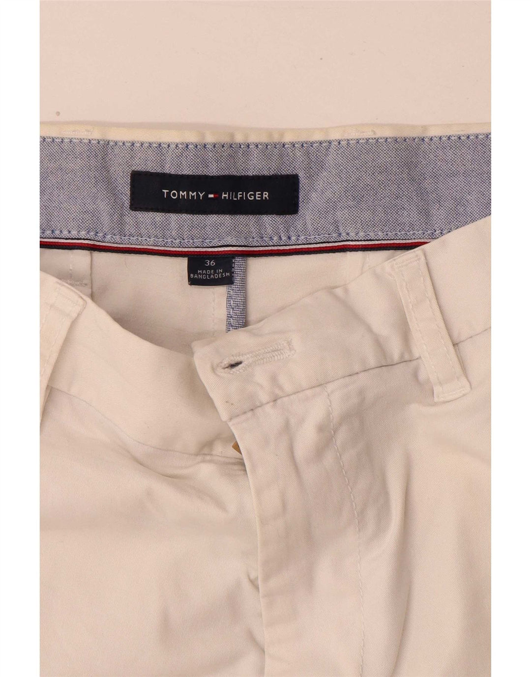 Tommy Hilfiger Herren Chinoshorts W36 Große weiße Baumwolle