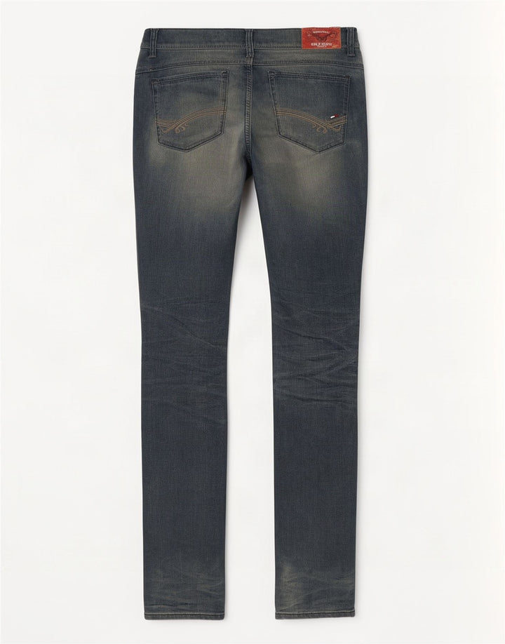 Tommy Hilfiger Damen Slim Jeans W28 L32 Blaue Baumwolle