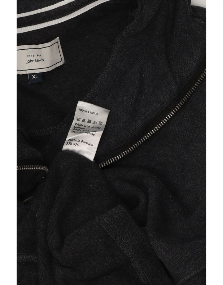 JACK & JONES Herren-Pullover mit Reißverschluss, XL, graue Baumwolle