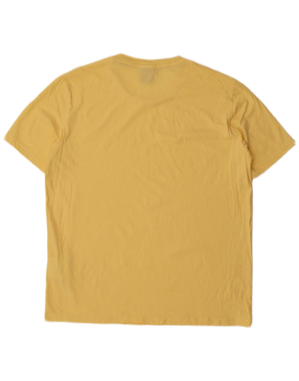 Champion Herren T-Shirt Top Large Gelb Baumwolle
