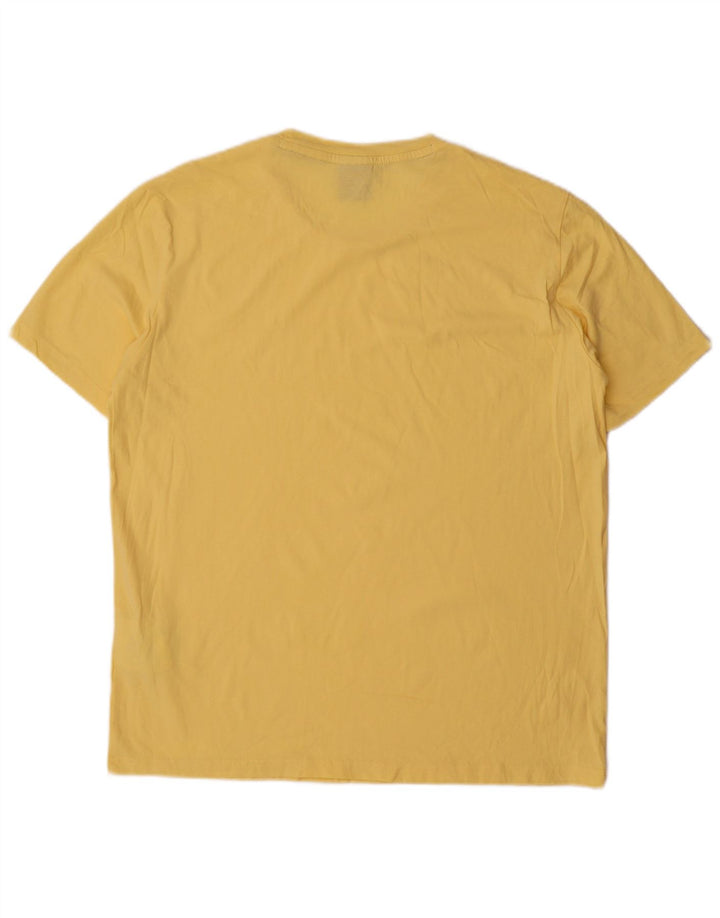 Champion Herren T-Shirt Top Large Gelb Baumwolle