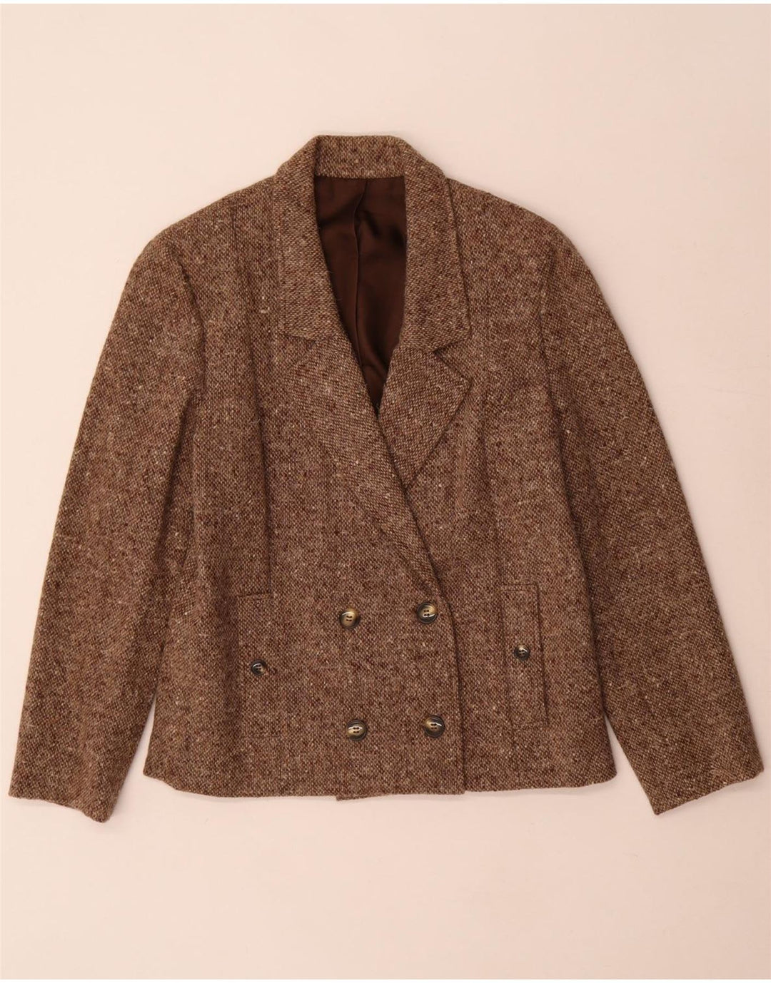 Vintage Damen 2-teiliges Rockset Medium W24 Braun meliert