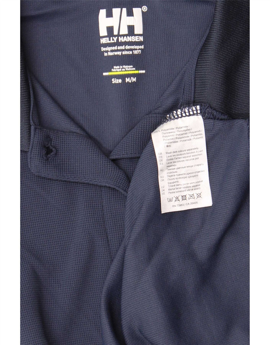 Helly Hansen Damen Poloshirt UK 14 Medium Marineblau Polyamid