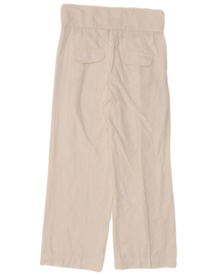 MASSIMO DUTTI Damen Chino-Hose mit Pegged, W30, L27, Weiß