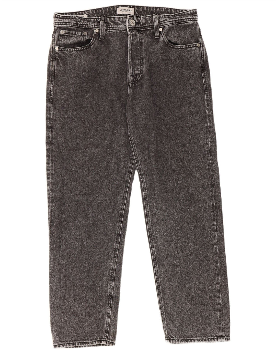 Jack & Jones Herren Tapered Jeans W33 L30 Graue Baumwolle
