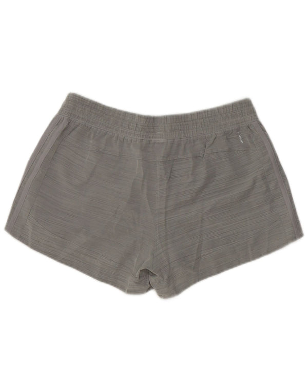 Adidas Damen Sportshorts UK 12/14 Mittelgraues Nadelstreifen-Polyester