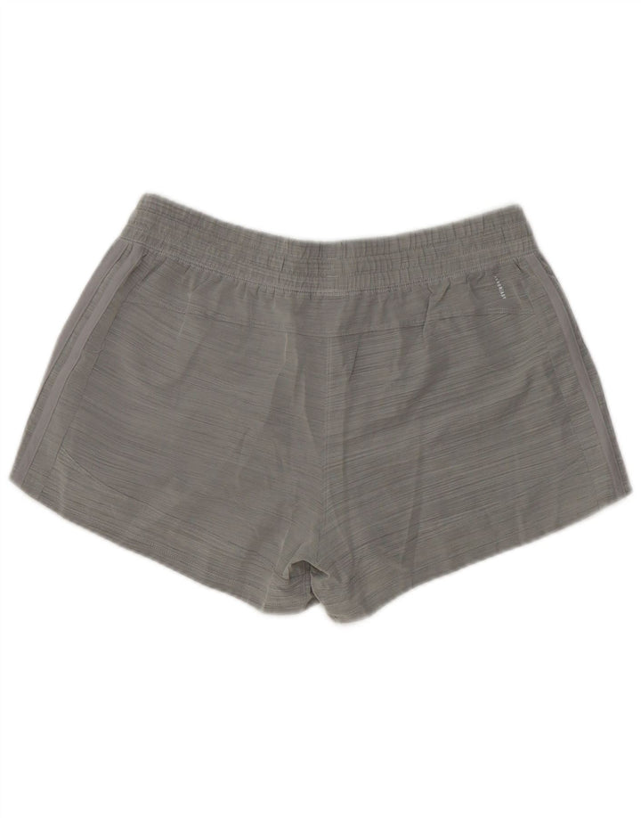 Adidas Damen Sportshorts UK 12/14 Mittelgraues Nadelstreifen-Polyester