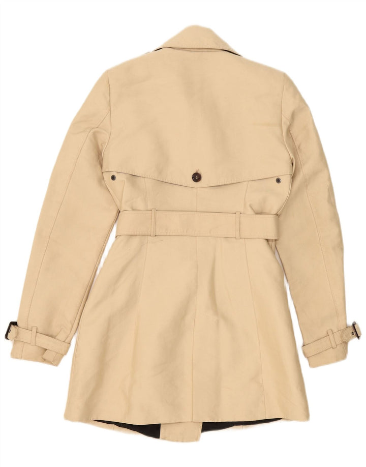 Zara Damen Trenchcoat UK 6 XS Beige Polyester