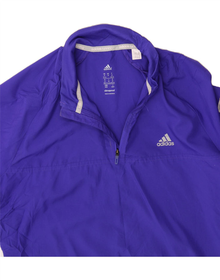 ADIDAS Womens Clima Proof Pullover Tracksuit Top UK 12/14 Medium Purple Vintage Adidas and Second-Hand Adidas from Messina Hembry 